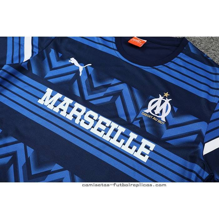 Chandal del Olympique Marsella Manga Corta 2022-2023 Azul - Pantalon Corto